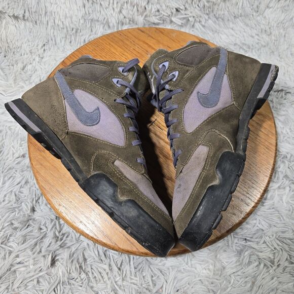 Vintage 90's Nike ACG Air Caldera Women 9.5 Hiking Boots Brown/Purple Shoes Read - Picture 4 of 14